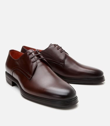  Erkek Deri Kahverengi Ultra Hafif Tabanlı Klasik Ayakkabı