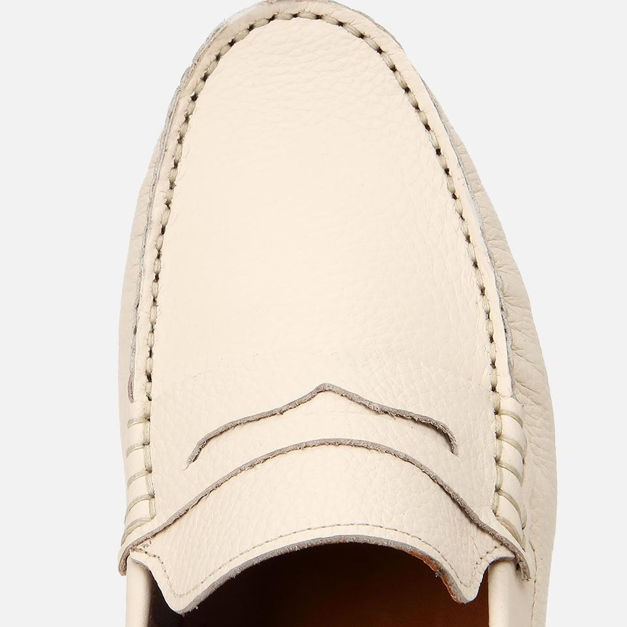 Erkek Deri Ekru Esnek Tabanlı Günlük Loafer