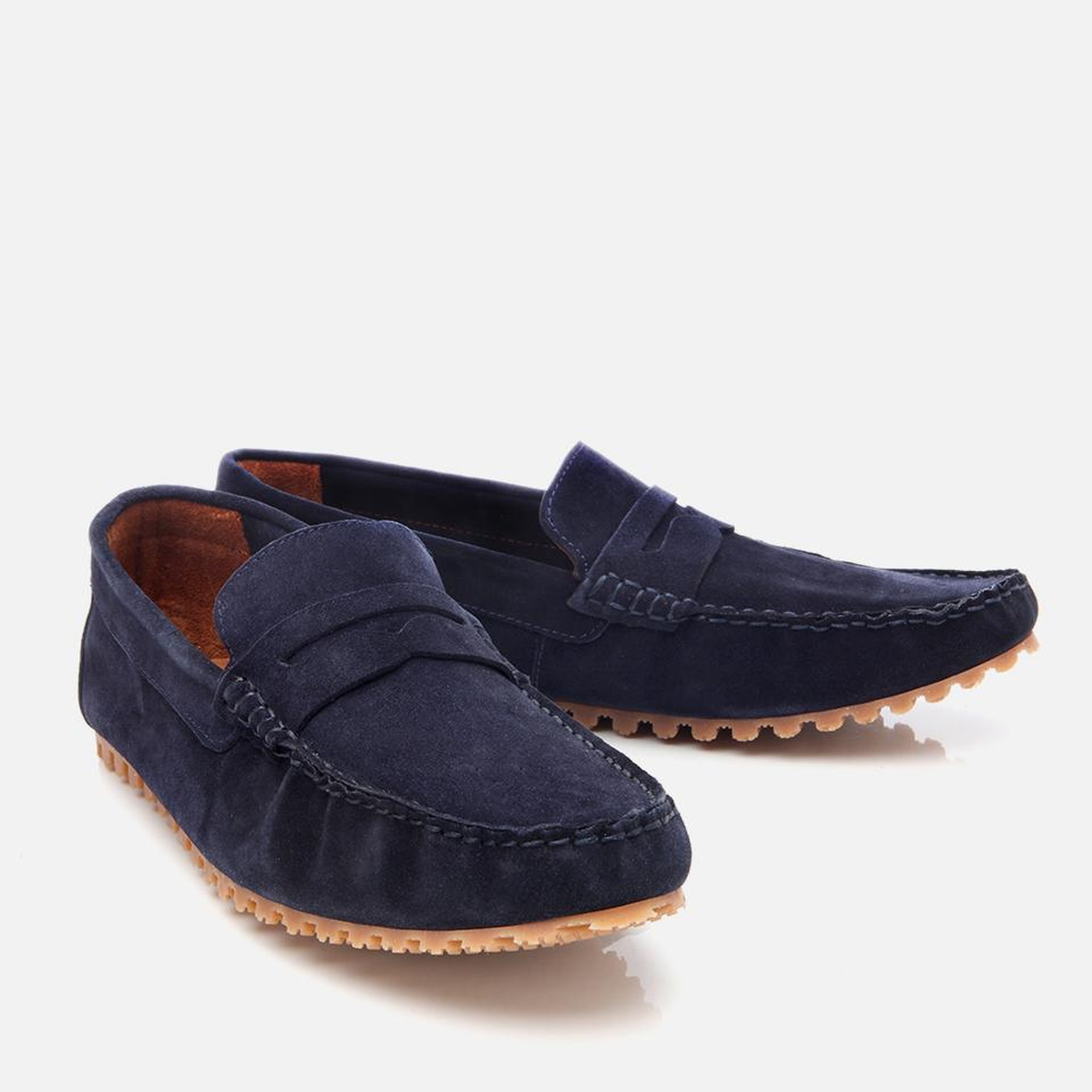 Erkek Süet Deri Lacivert Esnek Tabanlı Günlük Loafer