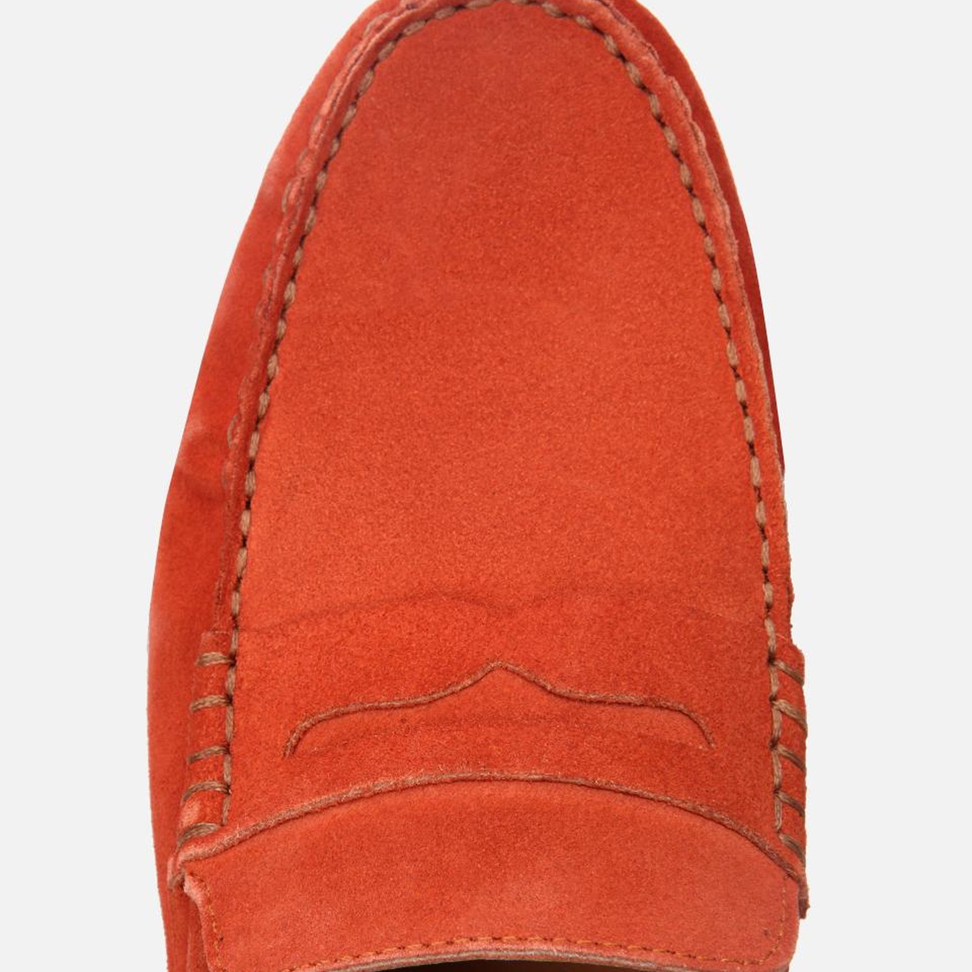 Erkek Süet Deri Turuncu Esnek Tabanlı Günlük Loafer