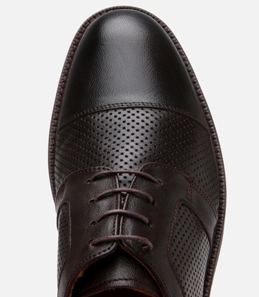  Erkek Deri Kahverengi Ultra Hafif Tabanlı Klasik Ayakkabı