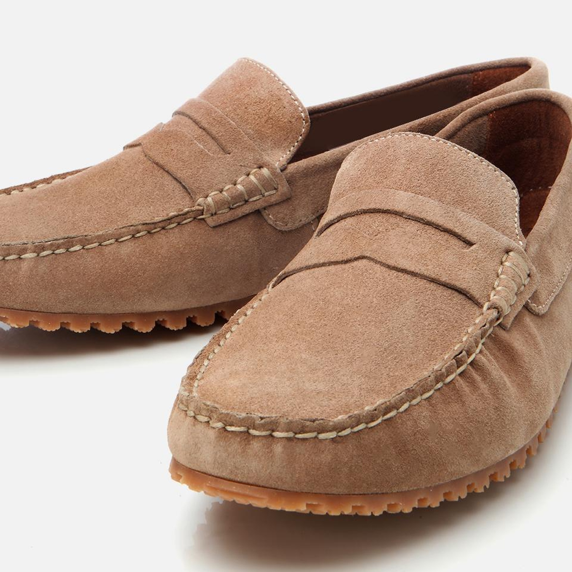 Erkek Süet Deri Vizon Esnek Tabanlı Günlük Loafer