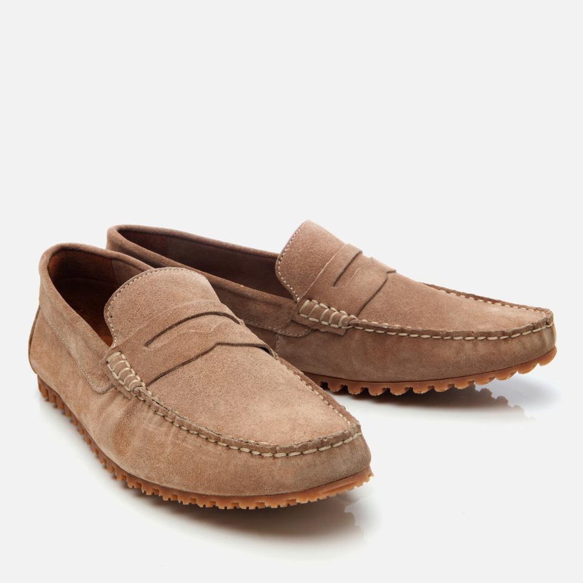 Erkek Süet Deri Vizon Esnek Tabanlı Günlük Loafer