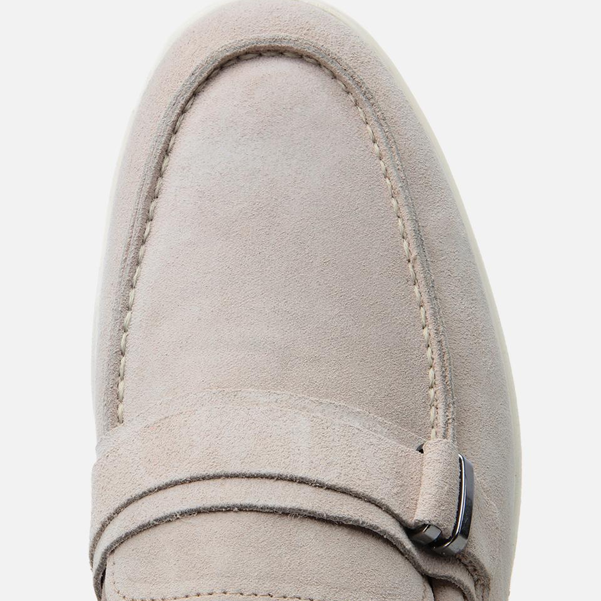 Erkek Süet Deri Bej Toka Detaylı Günlük Loafer