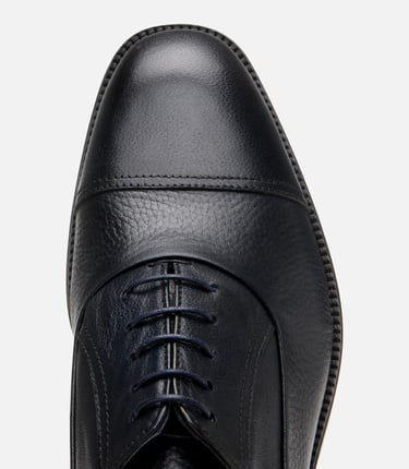  Erkek Deri Lacivert Bağcıklı Şık Klasik Ayakkabı