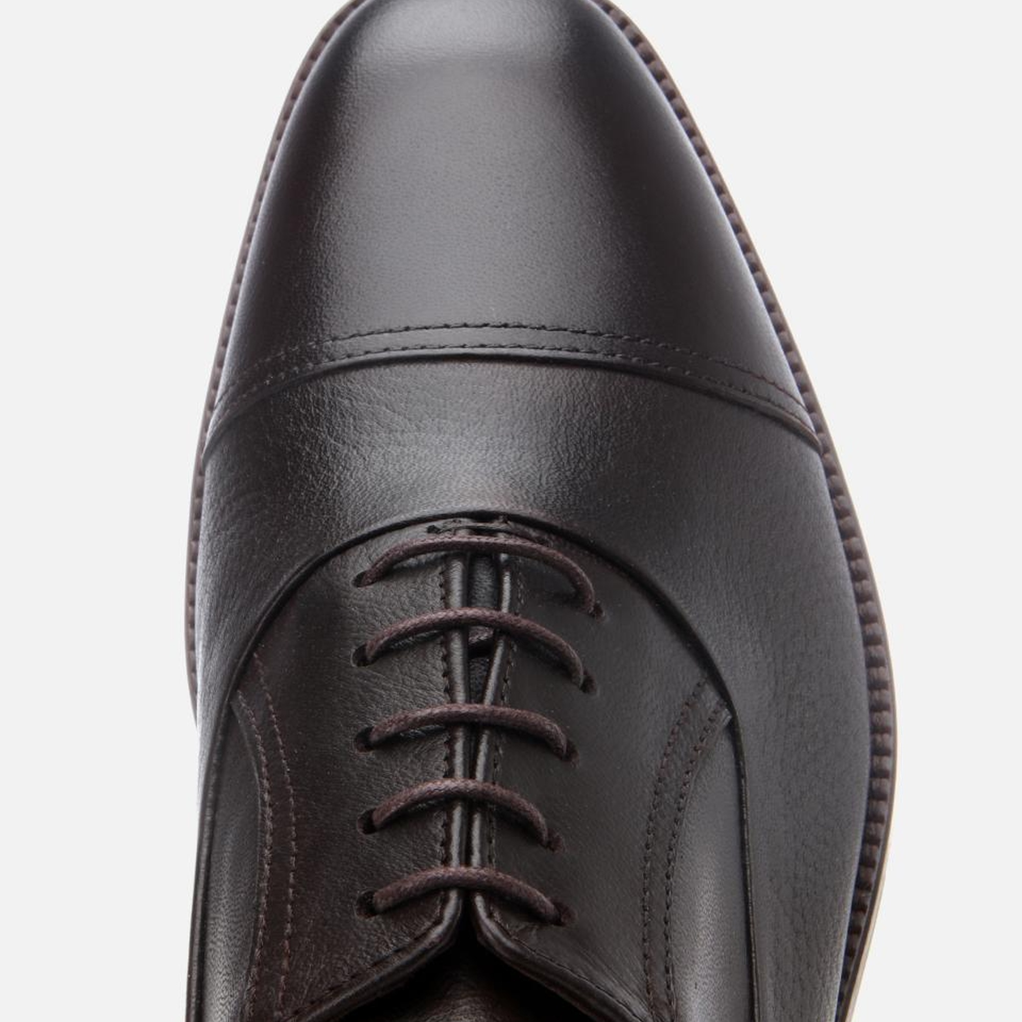 Erkek Deri Kahverengi Bağcıklı Şık Klasik Ayakkabı