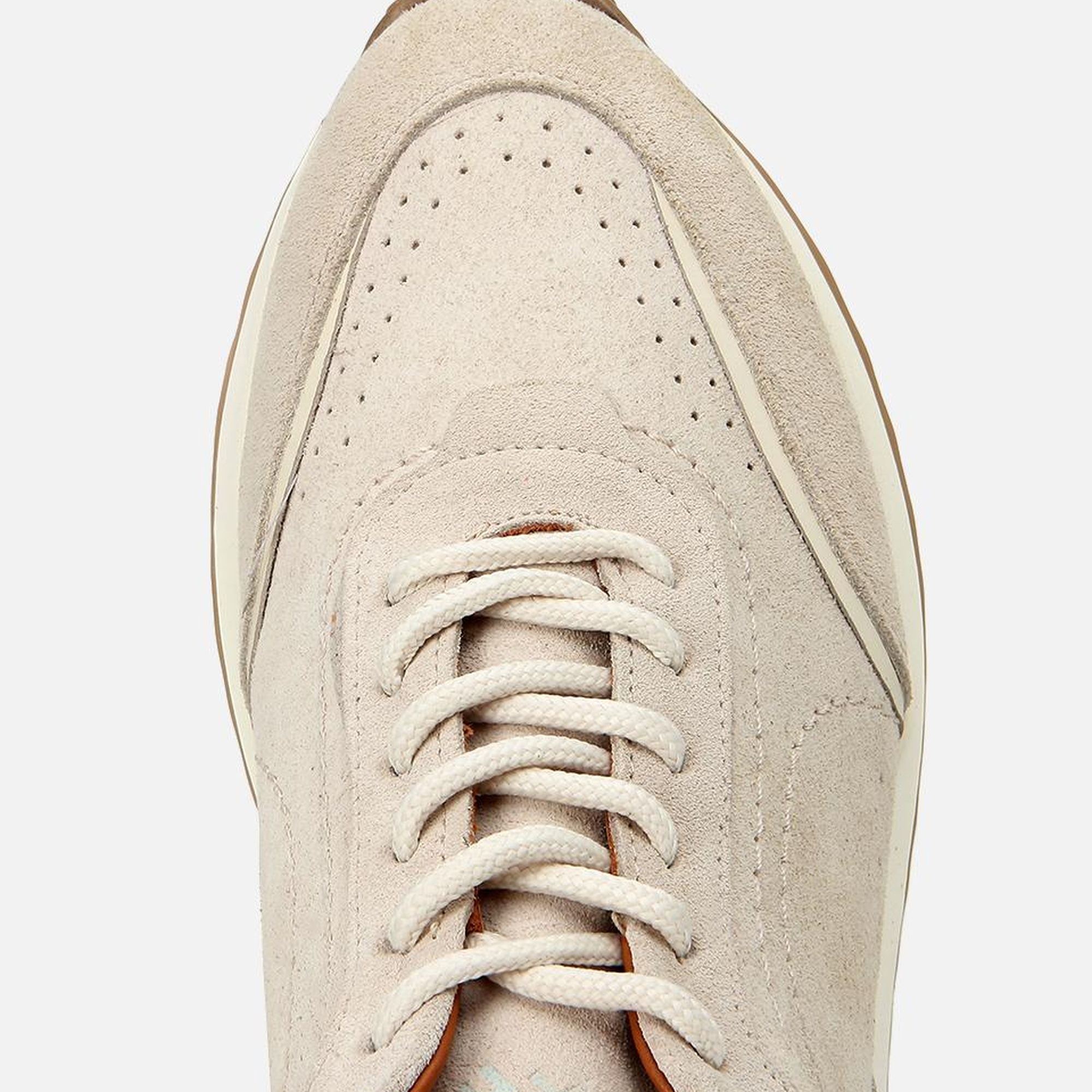 Erkek Süet Deri Bej Ultra Hafif Tabanlı Spor Ayakkabı