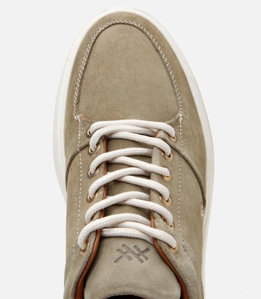  Erkek Süet Deri Yeşil Yüksek Tabanlı Spor Ayakkabı