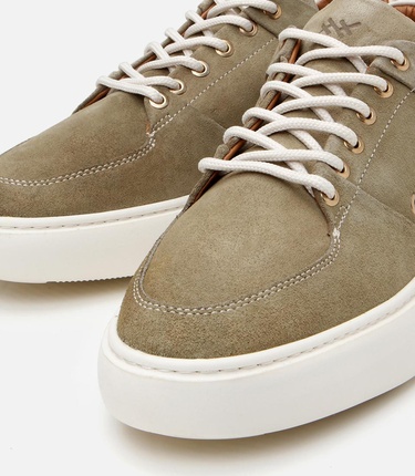  Erkek Süet Deri Yeşil Yüksek Tabanlı Spor Ayakkabı