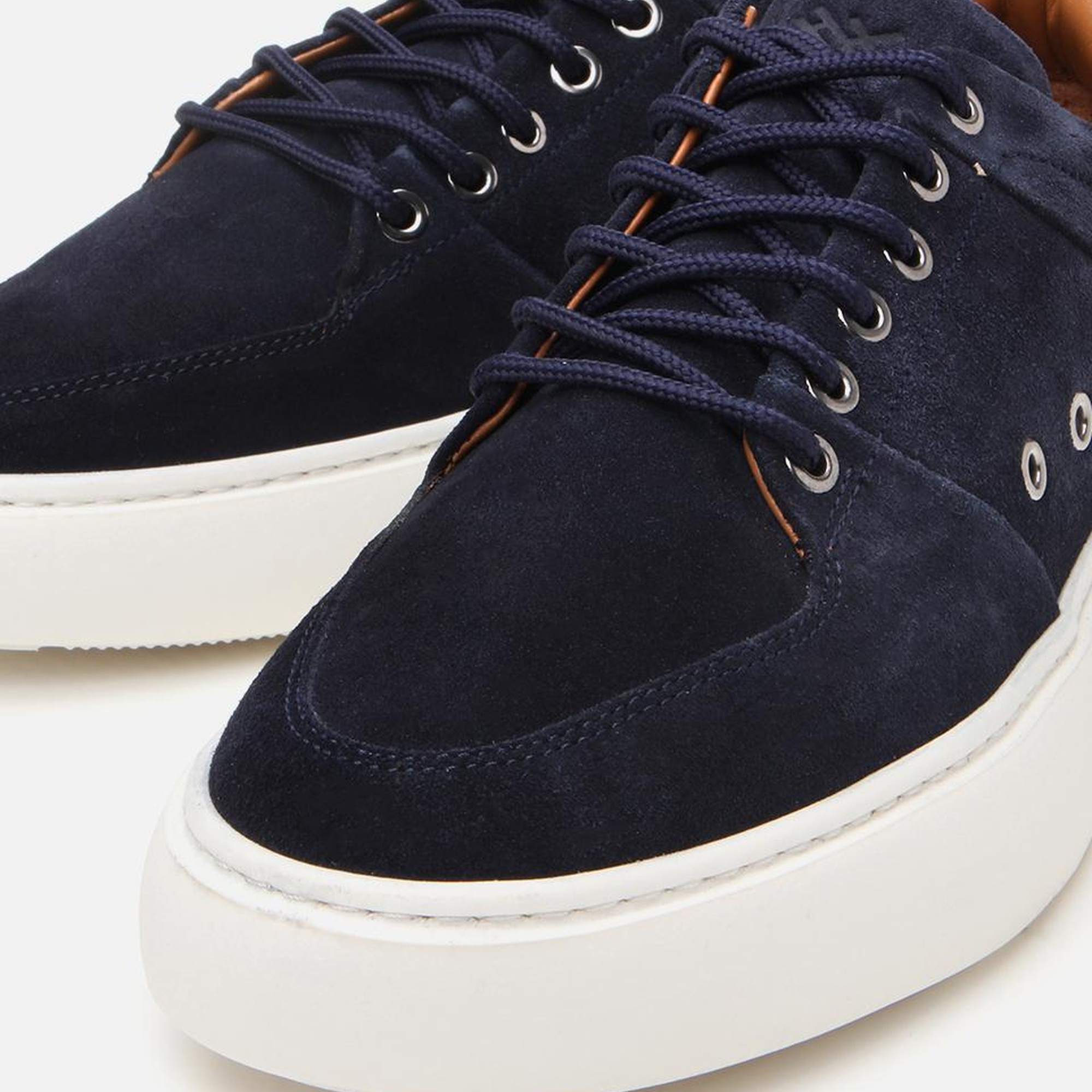 Erkek Süet Deri Lacivert Yüksek Tabanlı Spor Ayakkabı