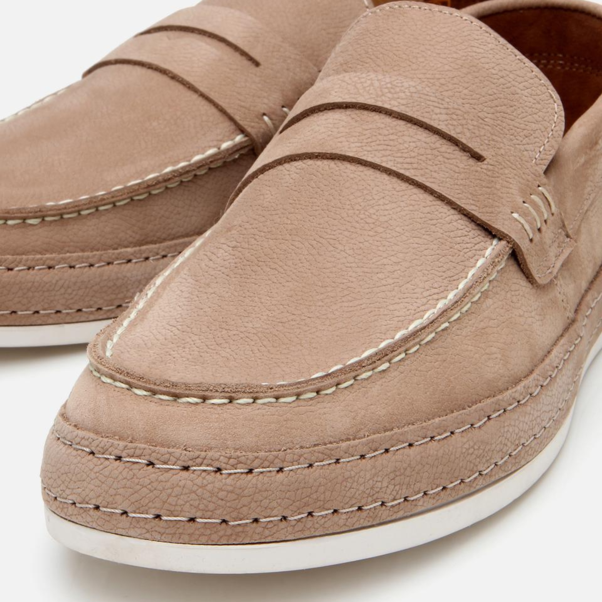 Erkek Nubuk Bej Rahat Tabanlı Loafer