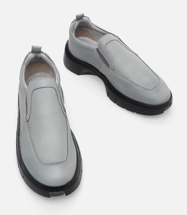  Erkek Deri Gri Günlük Ayakkabı