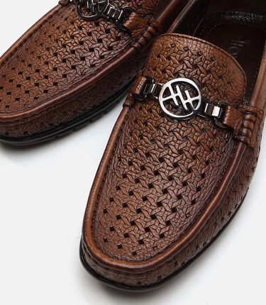  Erkek Deri Kahverengi Loafer