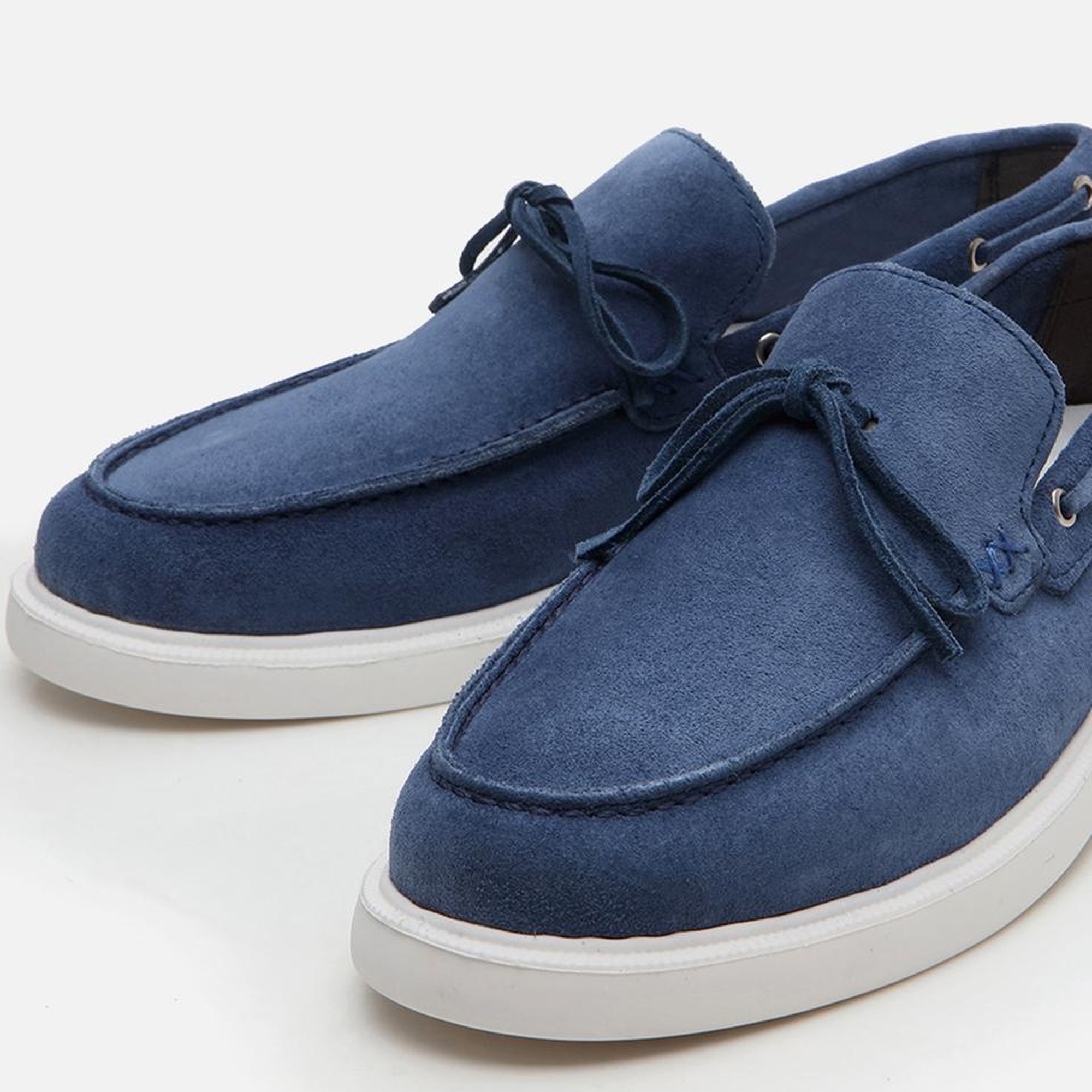 Erkek Deri Mavi Loafer