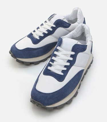  Erkek Deri Mavi Spor Ayakkabı