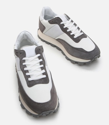  Erkek Deri Gri Spor Ayakkabı