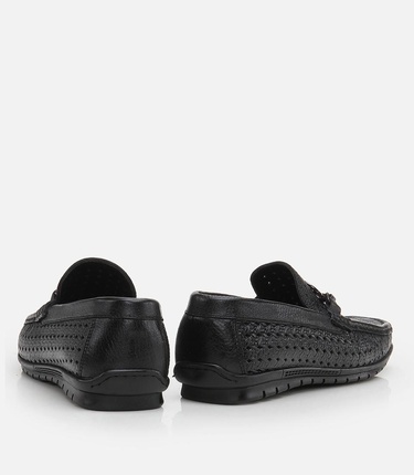  Erkek Deri Siyah Loafer