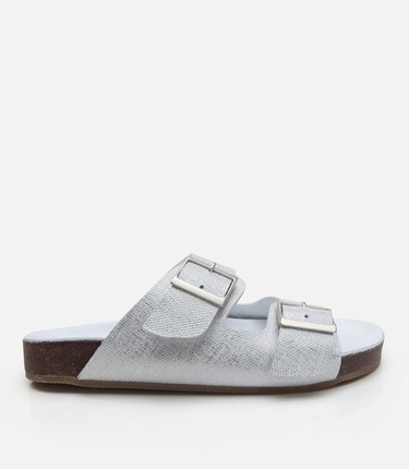  Kadın Deri Beyaz Terlik