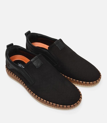  Erkek Deri Siyah Günlük Ayakkabı