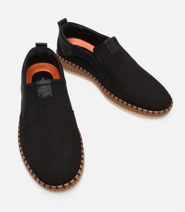  Erkek Deri Siyah Günlük Ayakkabı