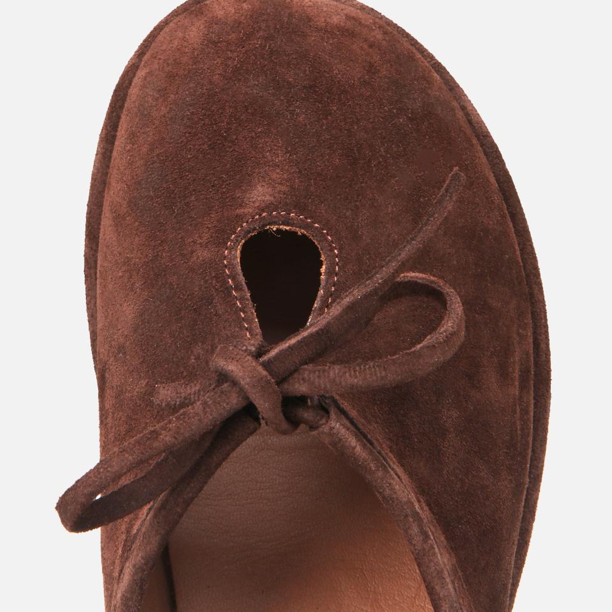 Kadın Süet Deri Kahverengi Düz Terlik