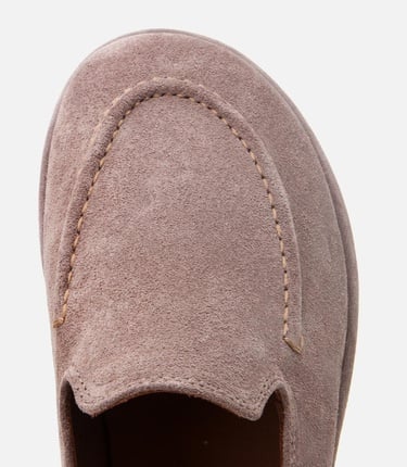  Kadın Süet Deri Vizon Düz Terlik