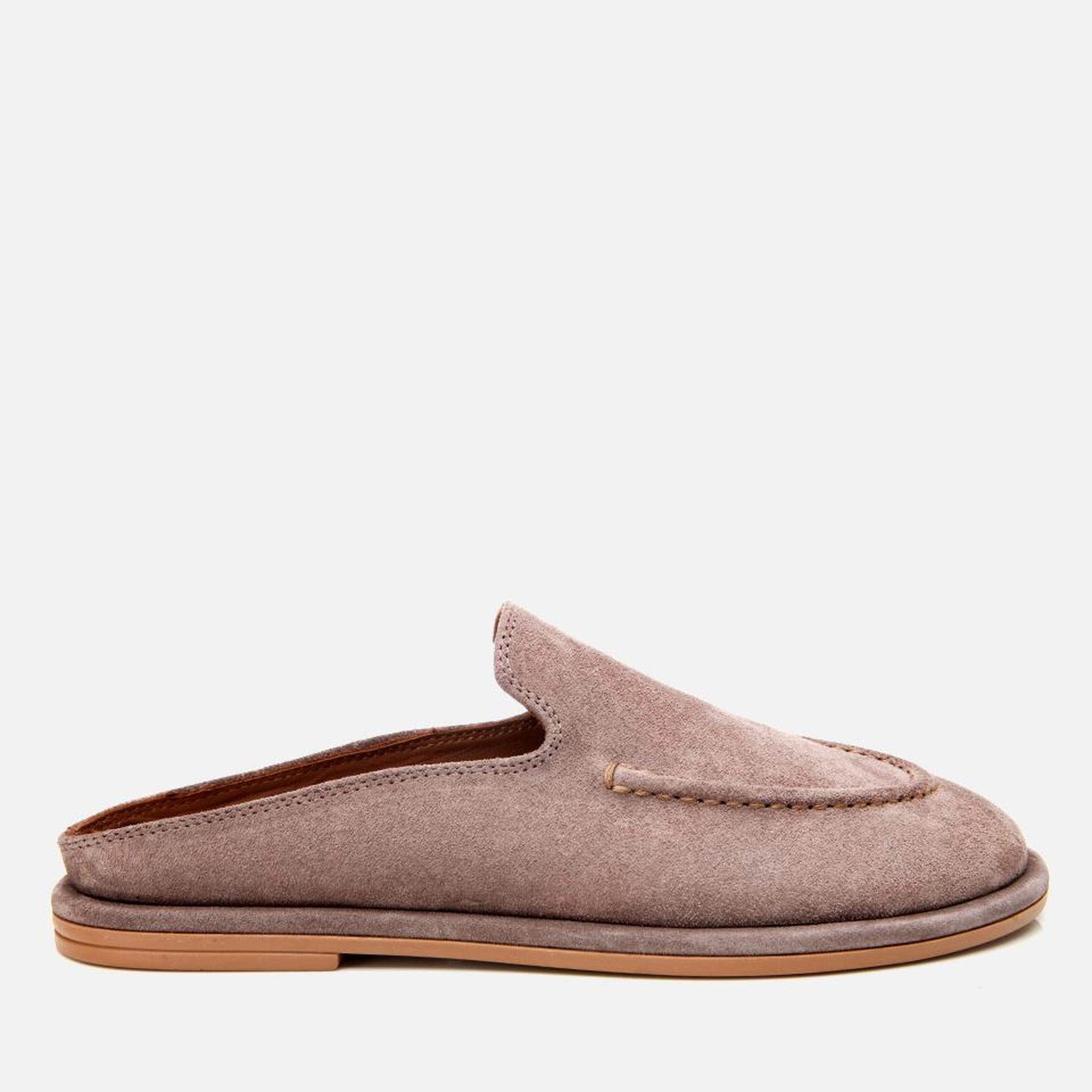 Kadın Süet Deri Vizon Düz Terlik