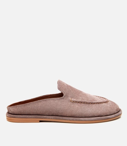  Kadın Süet Deri Vizon Düz Terlik