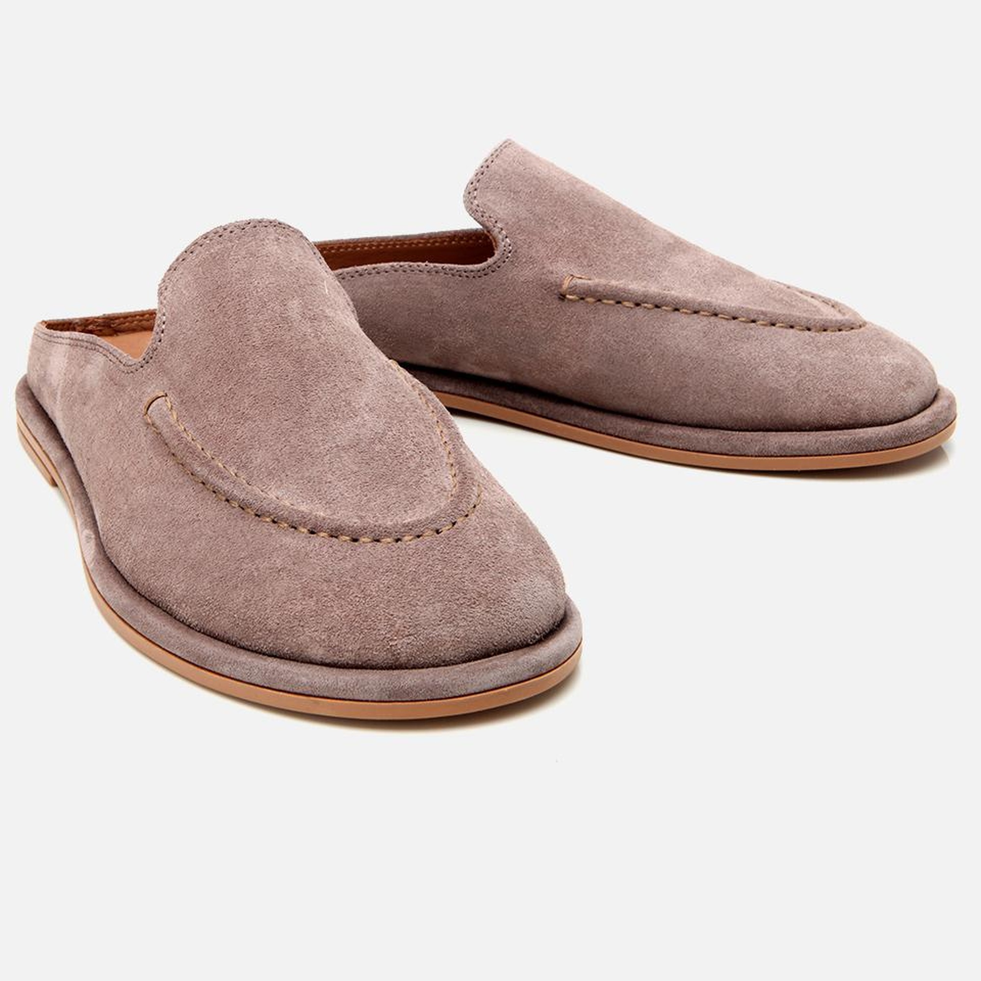 Kadın Süet Deri Vizon Düz Terlik