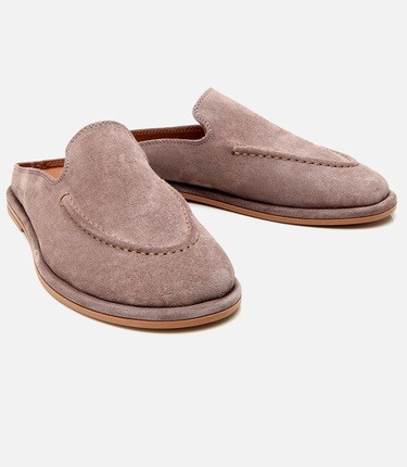  Kadın Süet Deri Vizon Düz Terlik