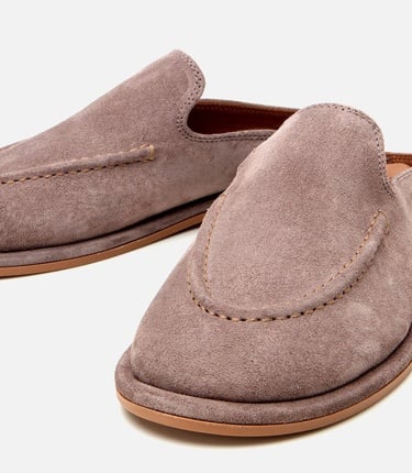  Kadın Süet Deri Vizon Düz Terlik