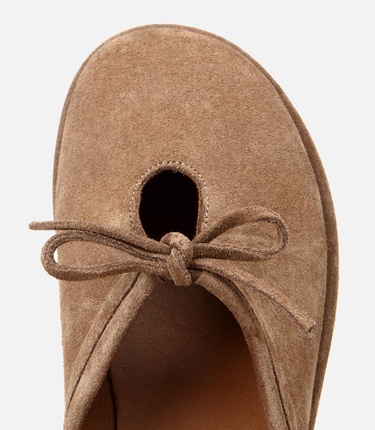  Kadın Süet Deri Bej Düz Terlik