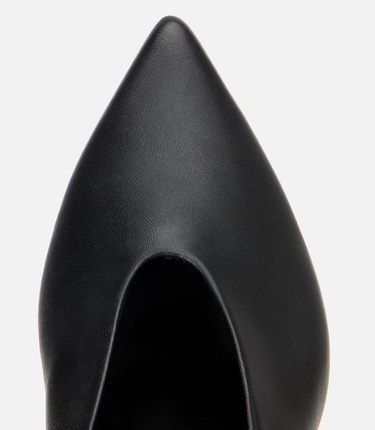  Kadın Deri Siyah Topuklu Terlik