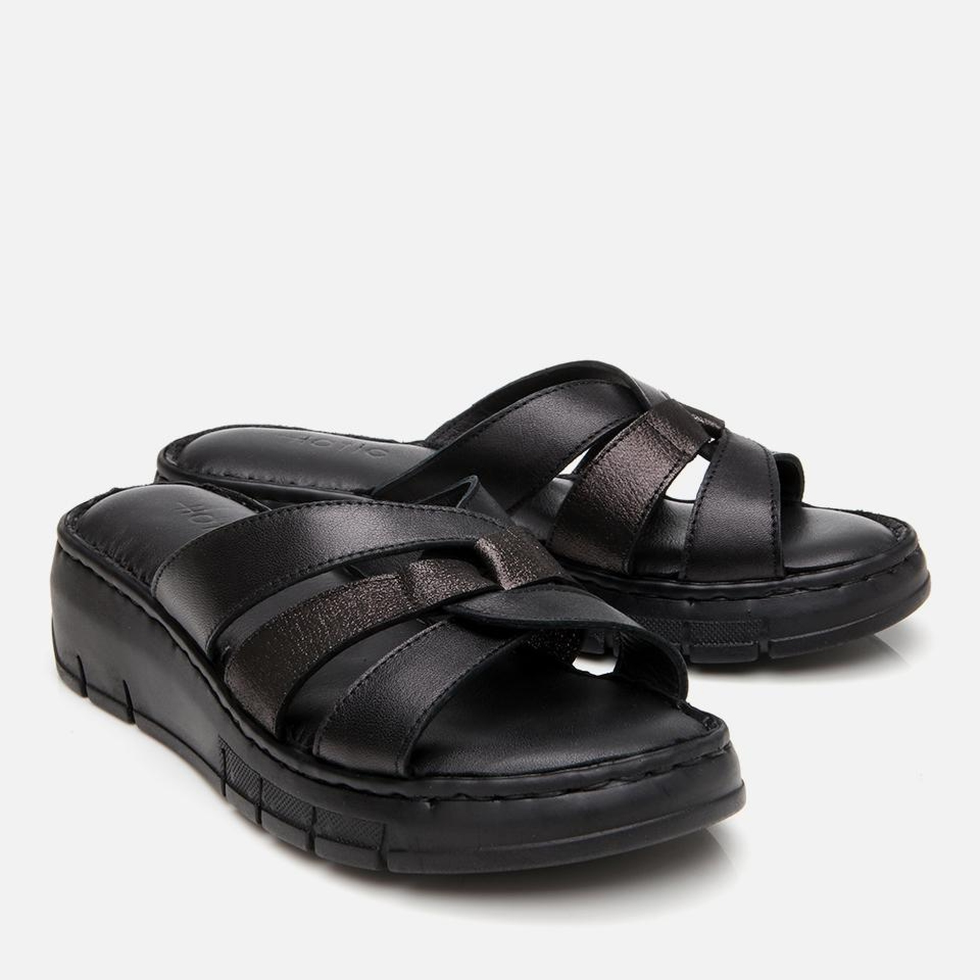 Kadın Deri Siyah Comfort Terlik