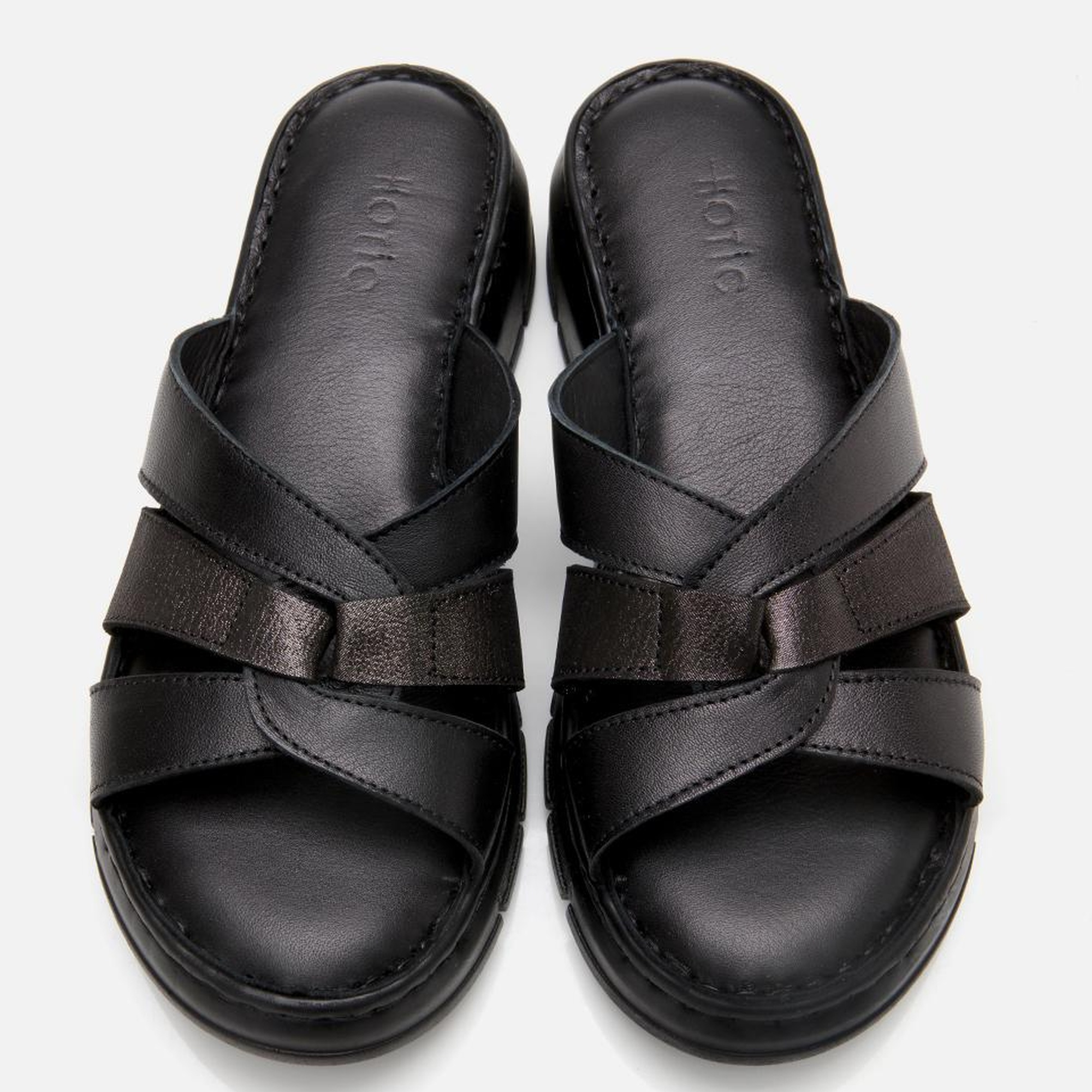 Kadın Deri Siyah Comfort Terlik