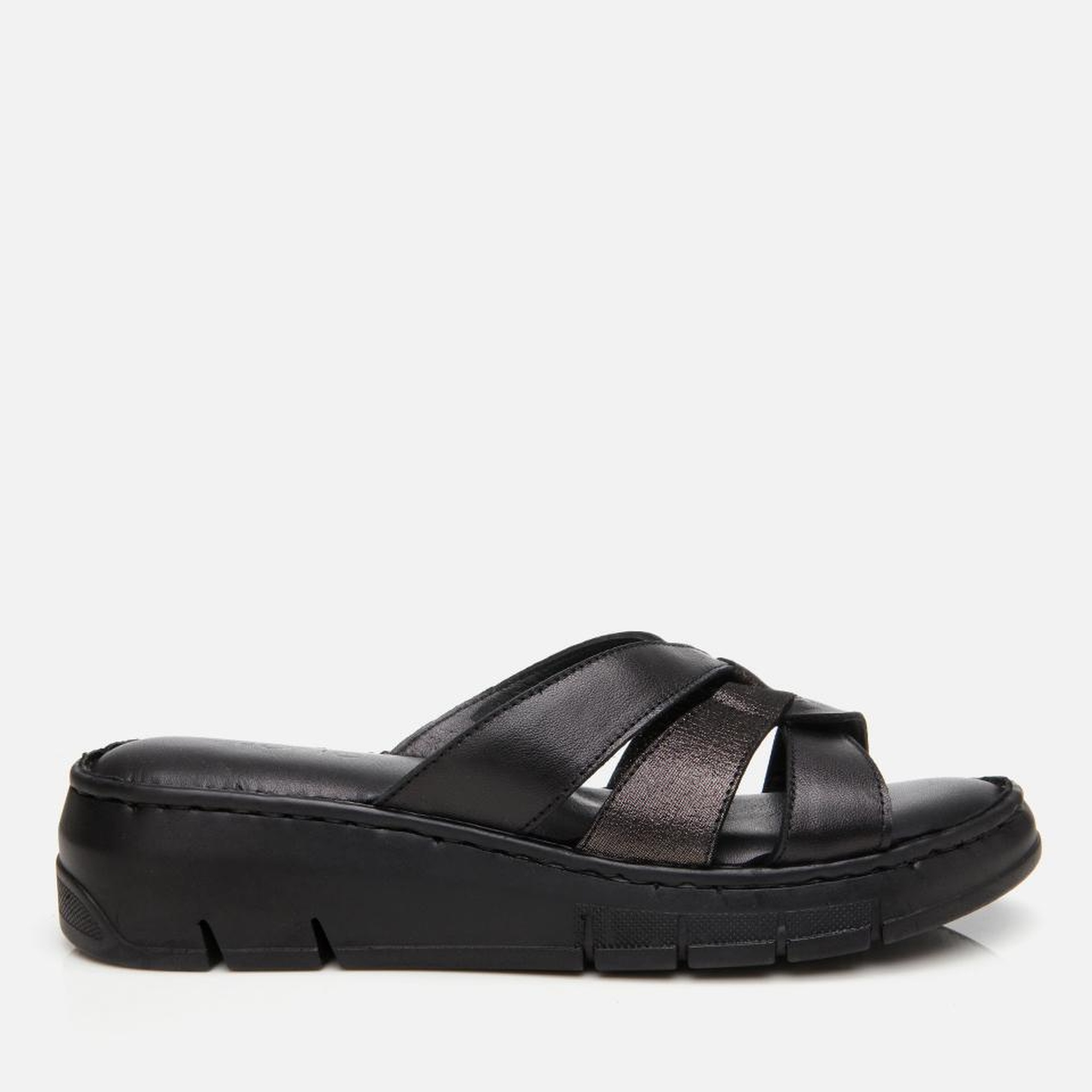 Kadın Deri Siyah Comfort Terlik