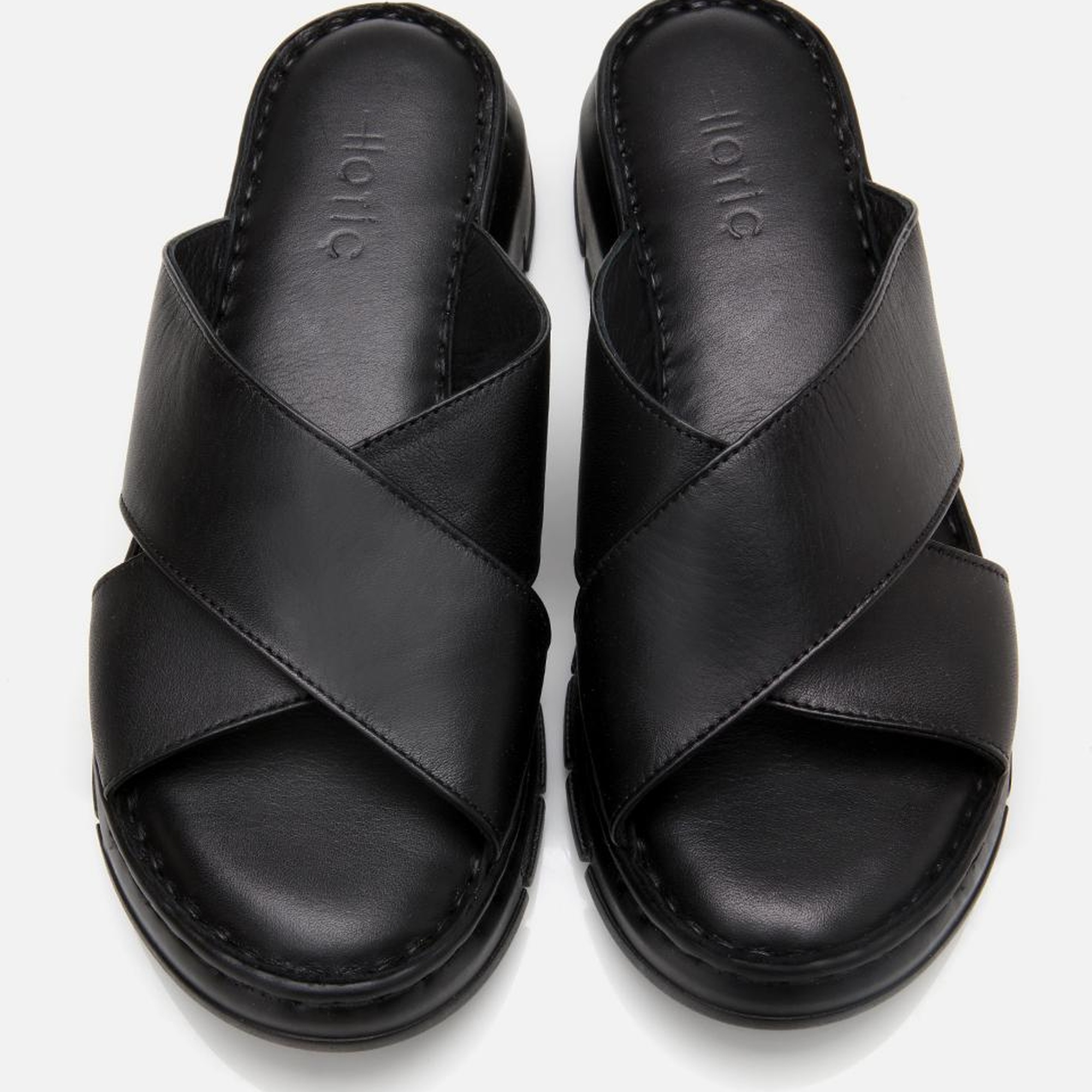 Kadın Deri Siyah Comfort Terlik