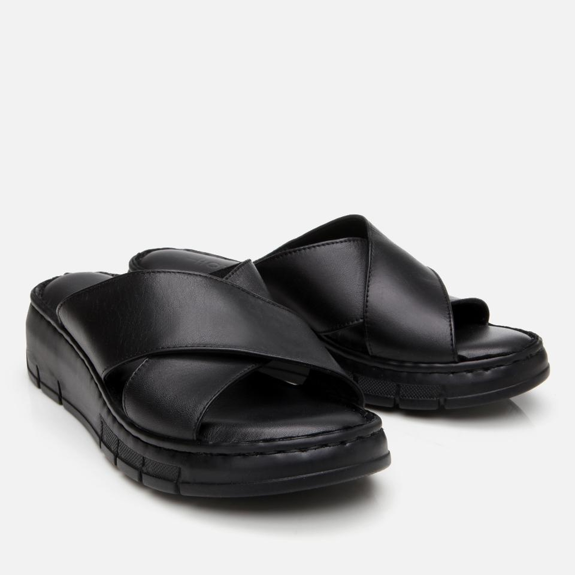 Kadın Deri Siyah Comfort Terlik