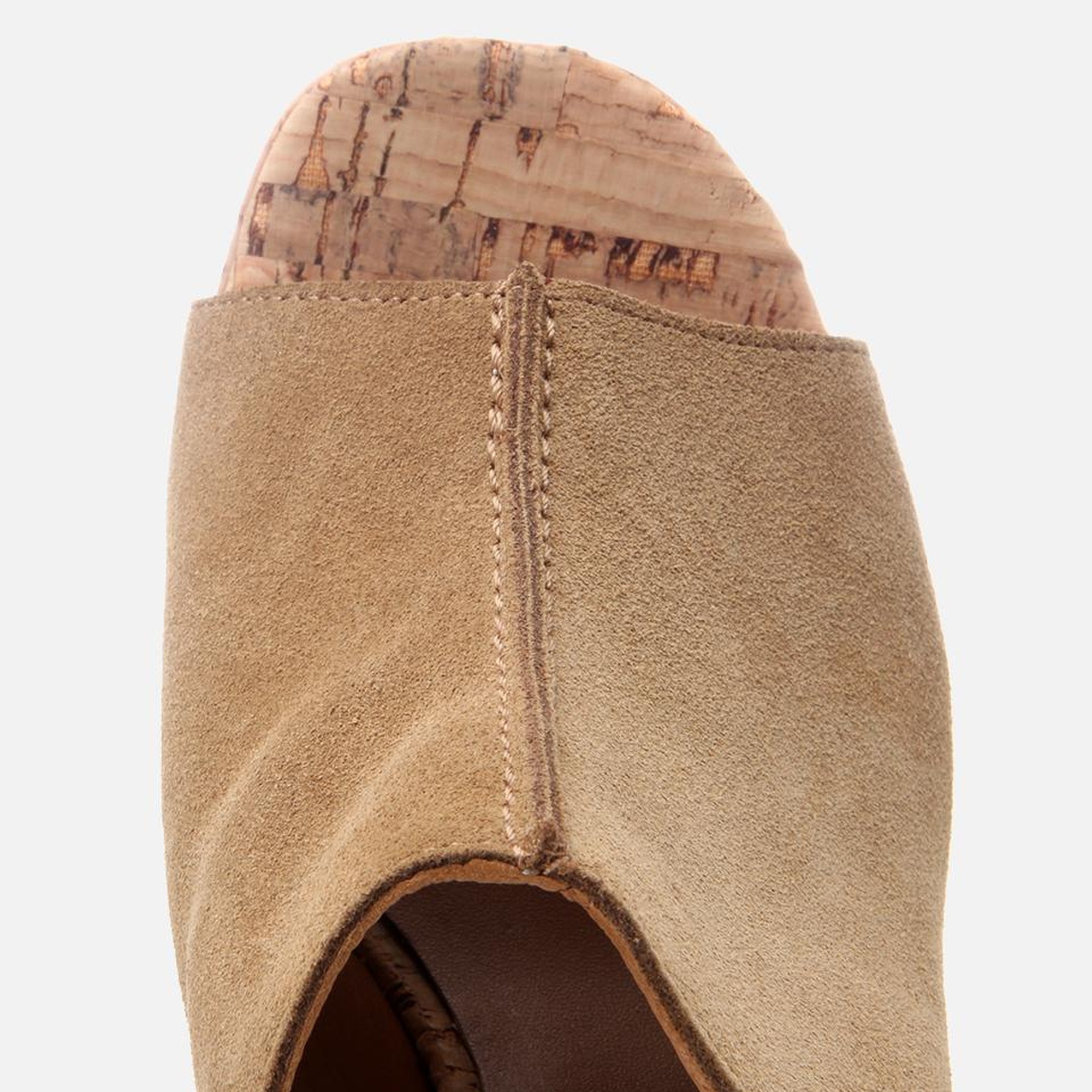 Kadın Deri Taba Kalın Topuklu Terlik