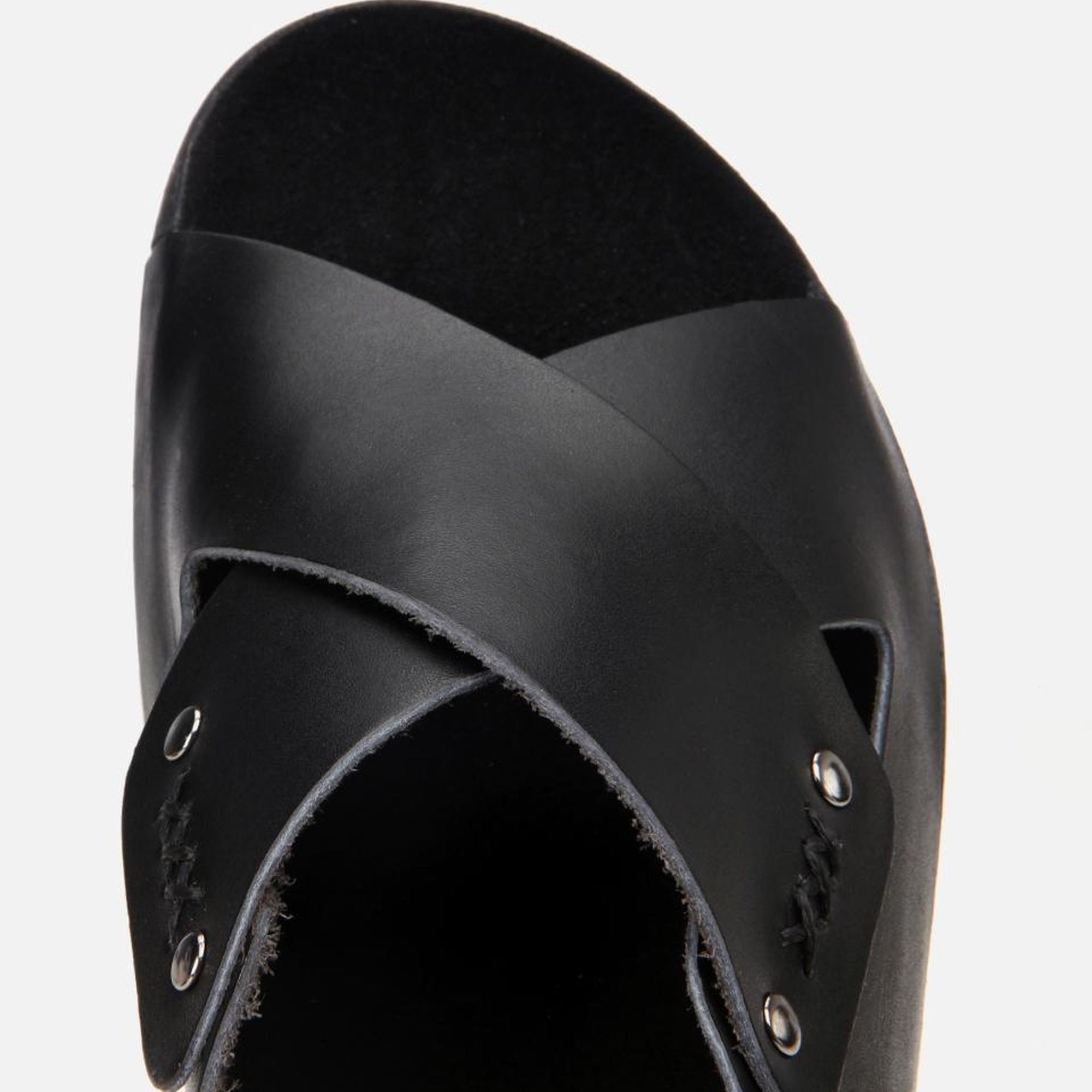 Kadın Deri Siyah Düz Terlik