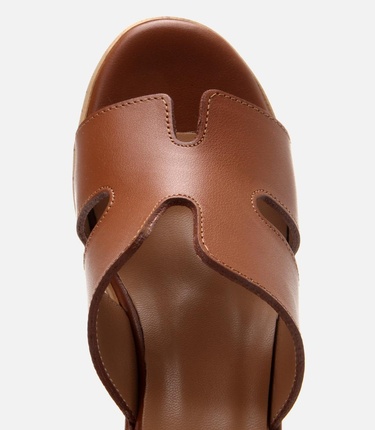  Kadın Deri Taba Dolgu Topuklu Terlik