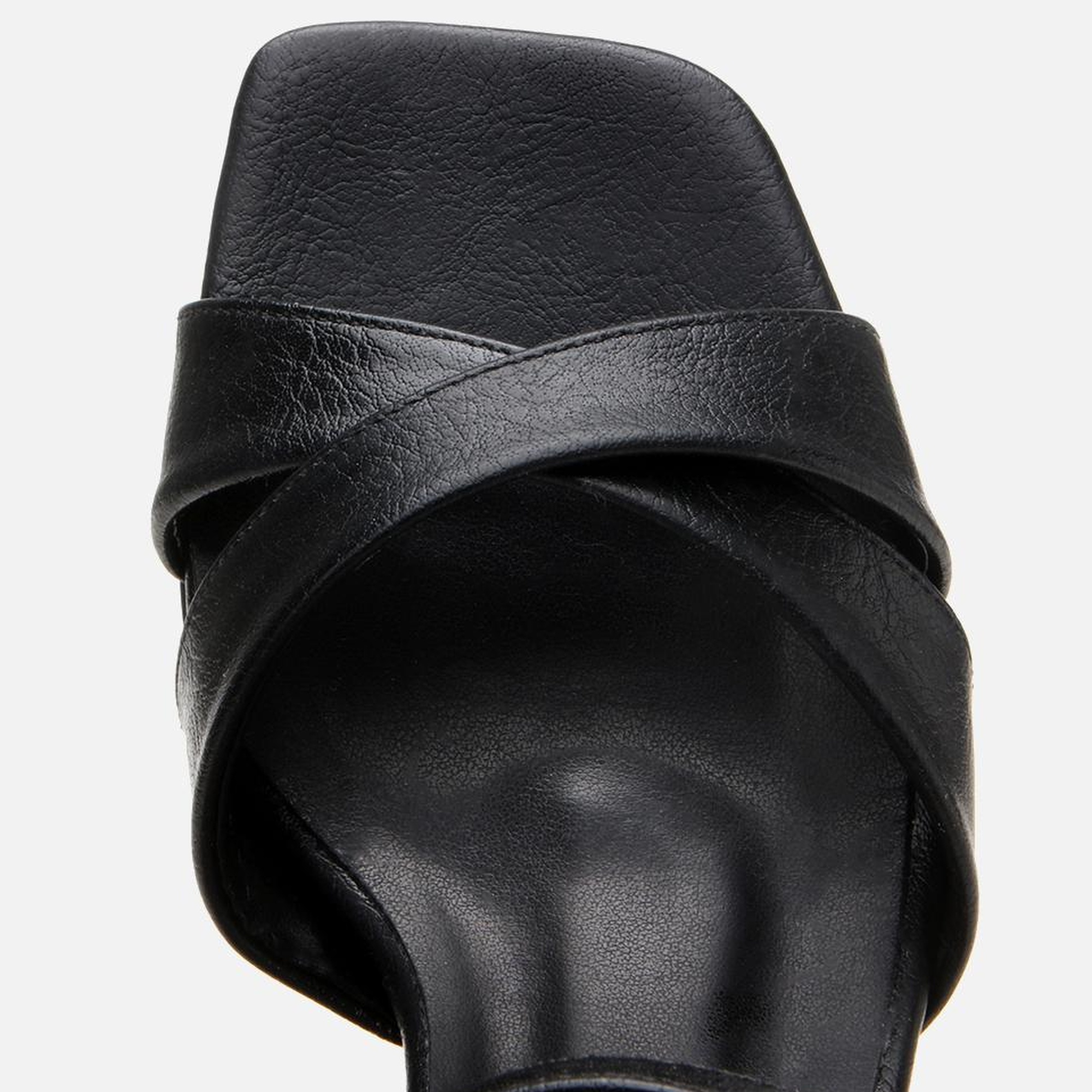 Kadın Rugan Siyah Abiye Kalın Topuklu Sandalet