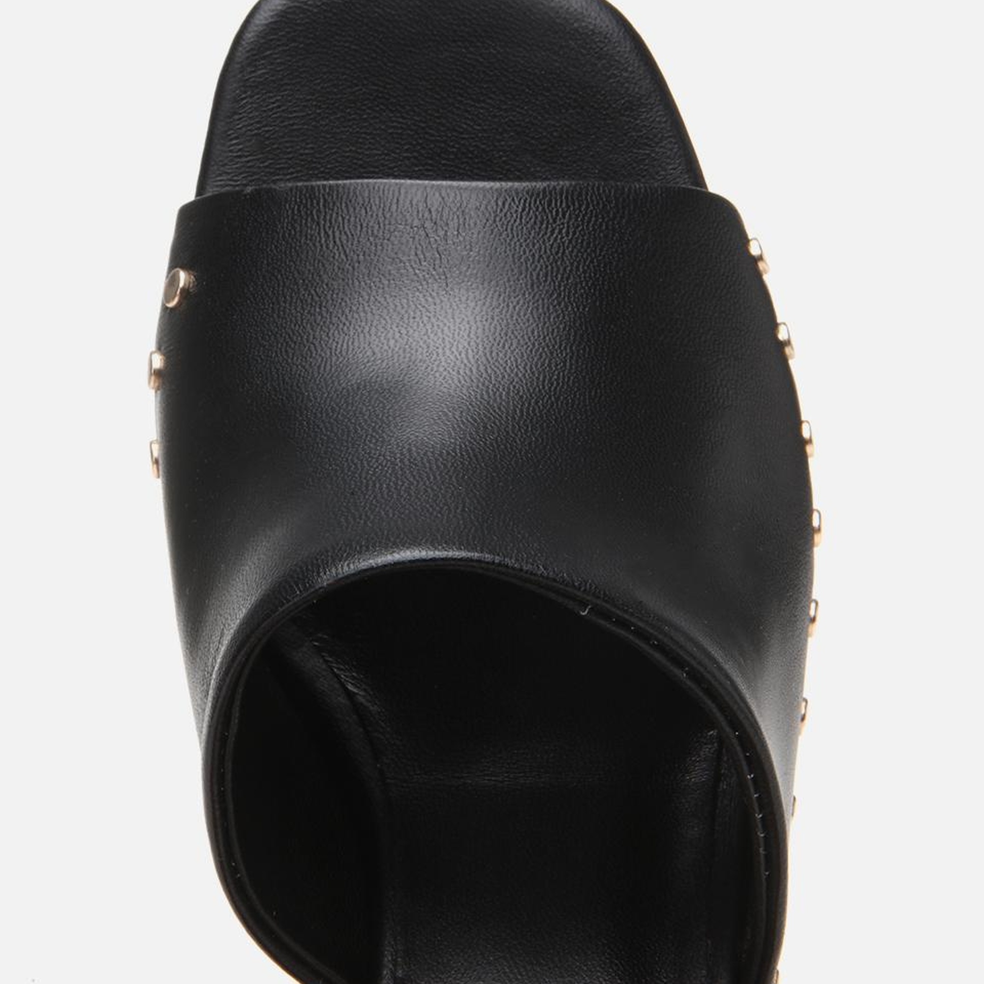 Kadın Deri Siyah Topuklu Terlik