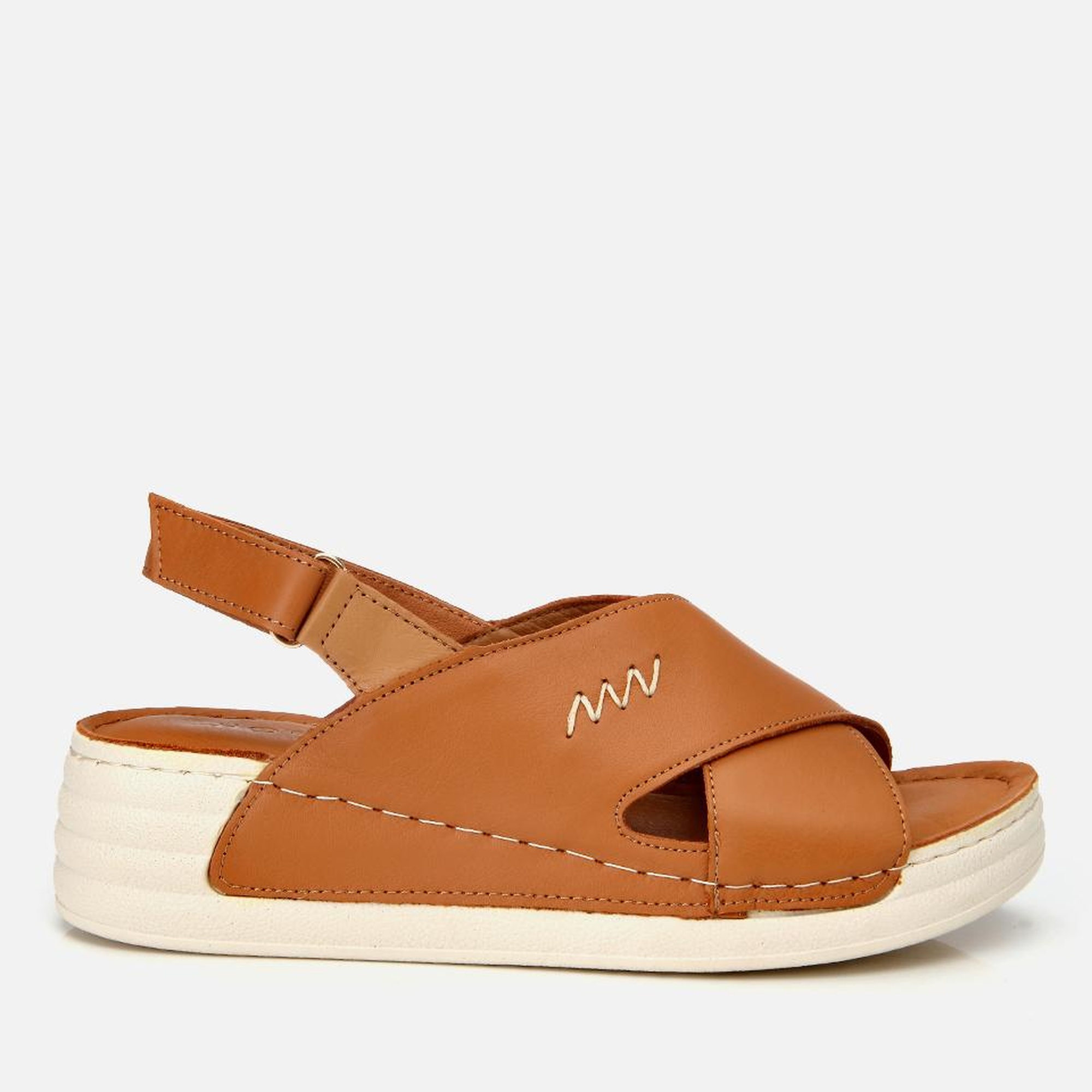 Kadın Deri Taba Ayarlanabilir Comfort Sandalet