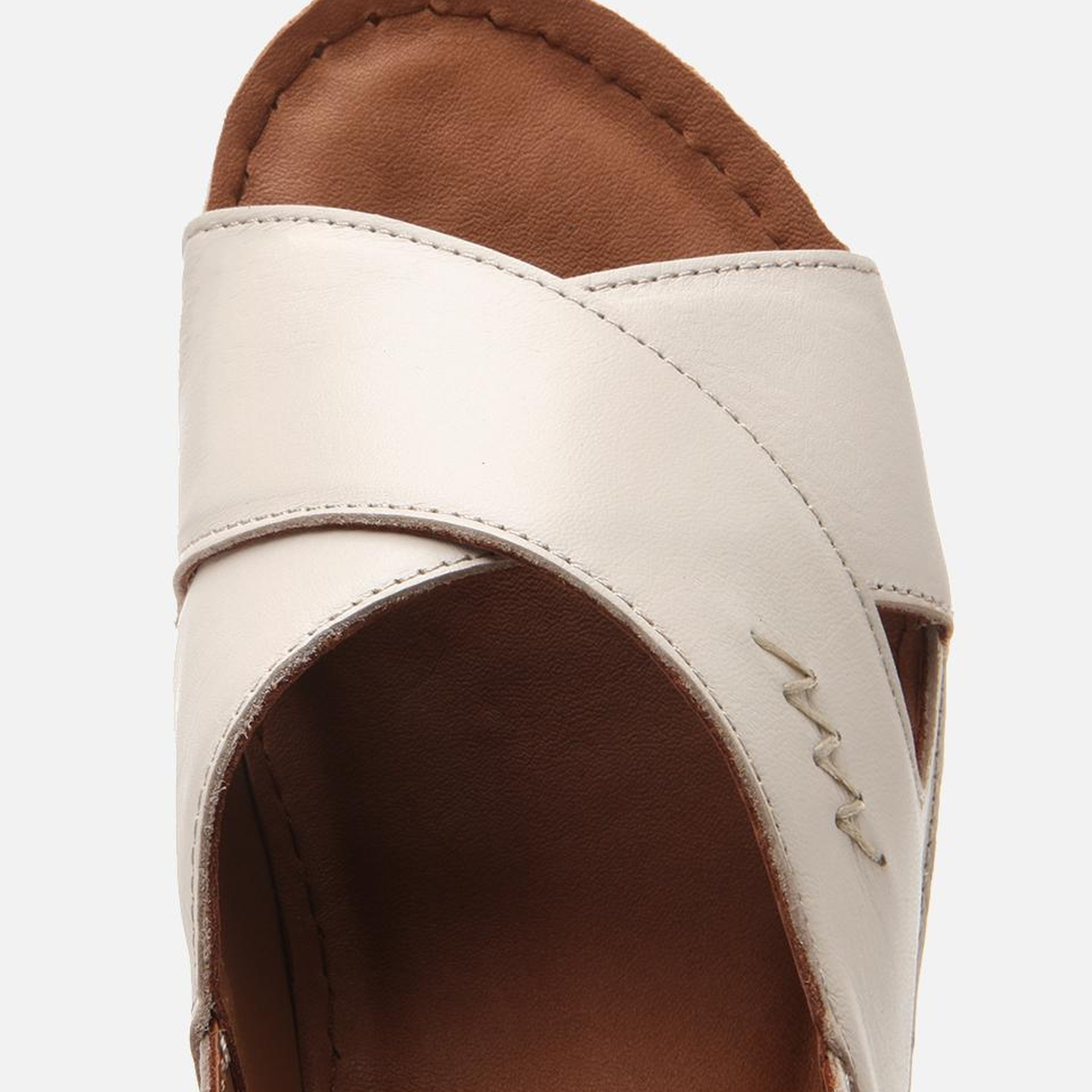 Kadın Deri Bej Ayarlanabilir Comfort Sandalet