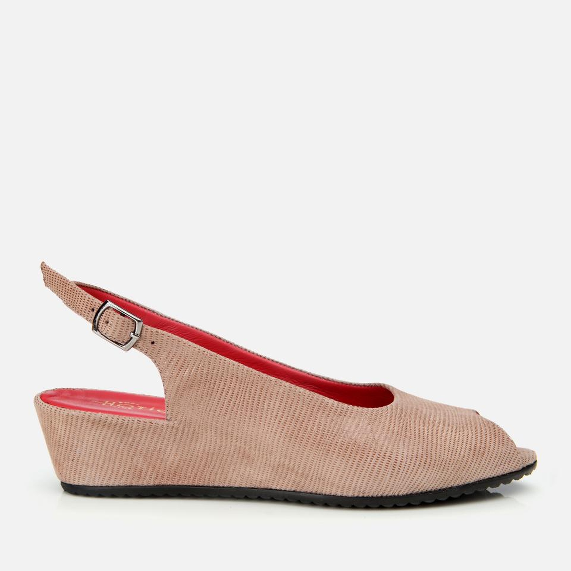 Kadın Deri Vizon Esnek Dolgu Topuklu Sandalet