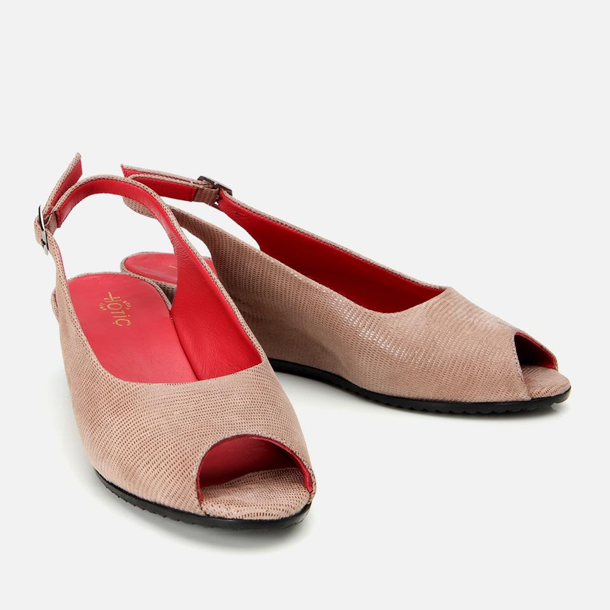 Kadın Deri Vizon Esnek Dolgu Topuklu Sandalet