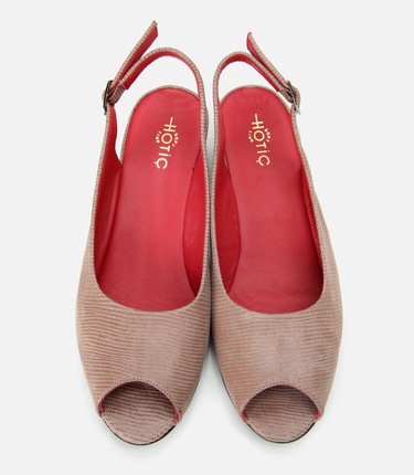  Kadın Deri Vizon Esnek Dolgu Topuklu Sandalet