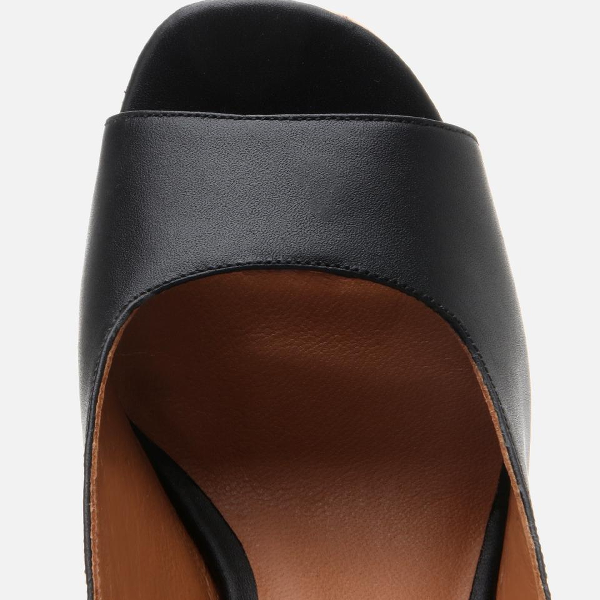 Kadın Deri Siyah Topuklu Sandalet