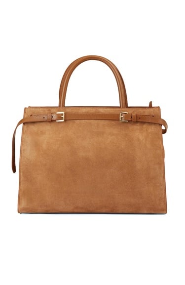  George Hogg Kadın Taba Süet Çanta